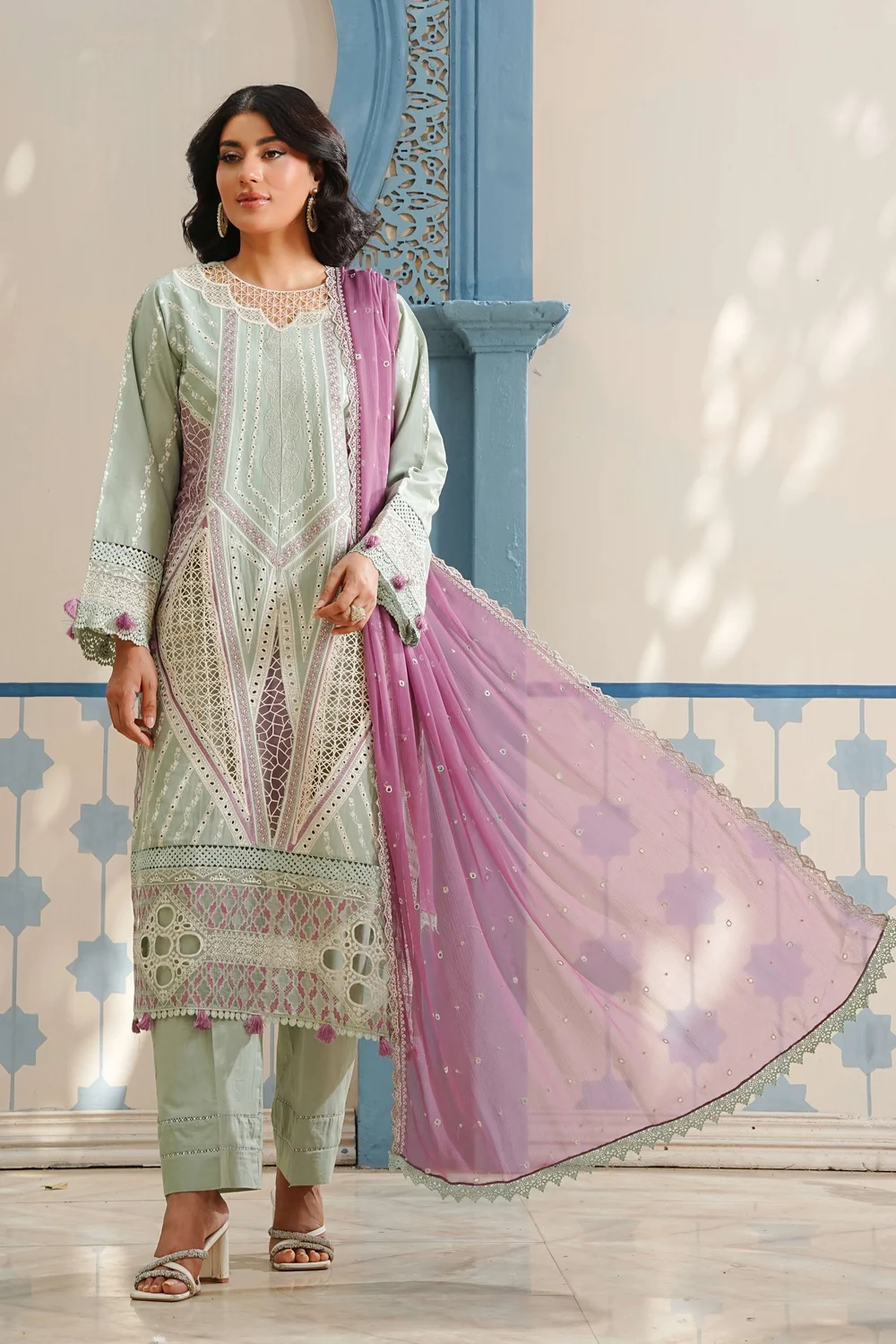 Mint & Lilac Look Pakistani outfit